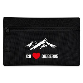 Ich liebe die Berge - Federtasche - Schwarz - Vorne