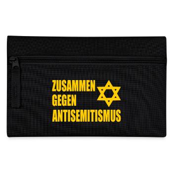 zusammen gegen antisemitismus - Federtasche - Schwarz - Vorne
