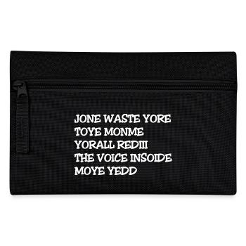 JONE WASTE YORE TOYE MONME YORALL REDIII THE VOICE - Federtasche - Schwarz - Vorne