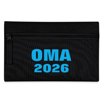 2026 Oma Enkel Enkelin Geburt - Federtasche - Schwarz - Vorne