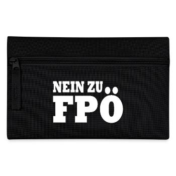 No to fpö - Pencil Case - black - Front