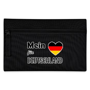 Mein Herz für Deutschland - Federtasche - Schwarz - Vorne
