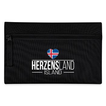 Herzensland Island Skandinavien Urlaub Reise - Federtasche - Schwarz - Vorne