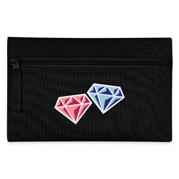 Couple de diamants (symbole de mariage de jeunes mariés / NEG) - Trousse - noir - Devant