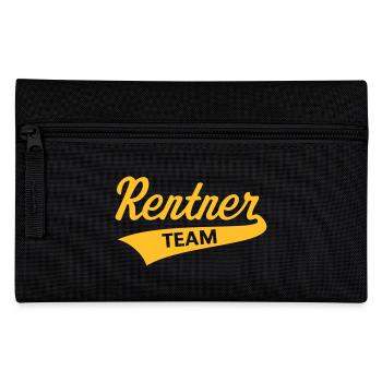 Rentner Team (Senioren Team / Gold) - Federtasche - Schwarz - Vorne