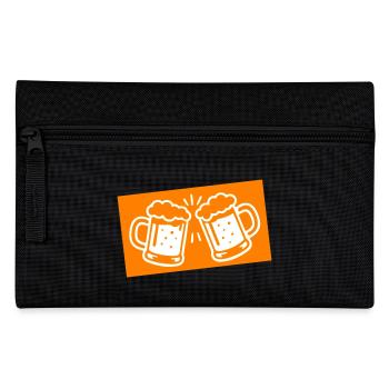Bierglas Bier Symbol - Federtasche - Schwarz - Vorne