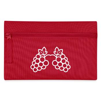 Weintrauben Weinrebe Symbol - Federtasche - Rot - Vorne