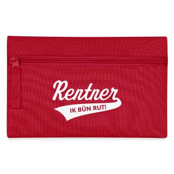 Rentner – Ik Bün Rut! (Plattdeutsch / White) - Federtasche - Rot - Vorne