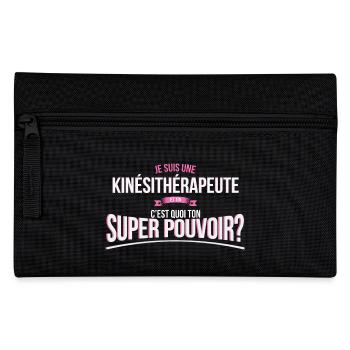 Kinésithérapeute super pouvoir cadeau - Trousse - noir - Devant