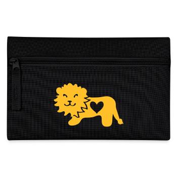 Lion avec le coeur - Trousse - noir - Devant
