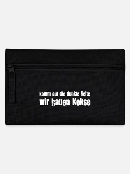 Komm auf die dunkle Seite, wir haben Kekse! Macht - Federtasche - Schwarz