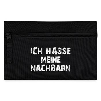 Nachbarschaftsstreit - Ich hasse meine Nachbarn - Federtasche - Schwarz - Vorne