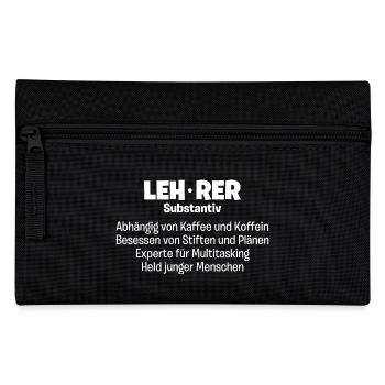 Lehrer Substantiv Experte, Held - Federtasche - Schwarz - Vorne