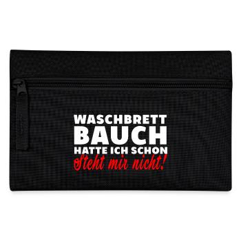 Washboard stomach is not funny saying thick - Pencil Case - black - Front