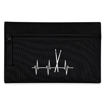 Drumsticks Heartbeat Drums ECG - Pencil Case - black - Front