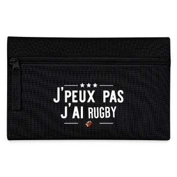 j'ai rugby cadeau - Trousse - noir - Devant
