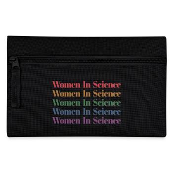 Frauen in der Wissenschaft, Lehrerin für Naturwissenschaften, Wissenschaftsliebhaberin - Federtasche - Schwarz - Vorne