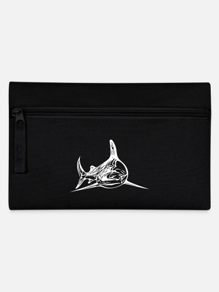 Eleganter vintage Tigerhai - Federtasche - Schwarz