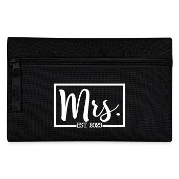 Mme Est. 2023 Fiançailles Mariage Douche nuptiale - Trousse - noir - Devant