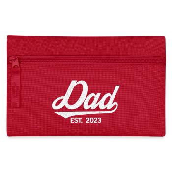 Papa est. 2023, Papa en devenir, Annonce de grossesse - Trousse - rouge - Devant