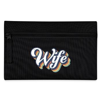 Retro Wife Matching Couple Wedding Party Mariage - Trousse - noir - Devant