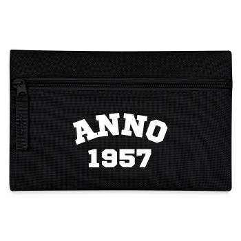 Anno 1957 Geburtstag Geburtsjahr - Federtasche - Schwarz - Vorne