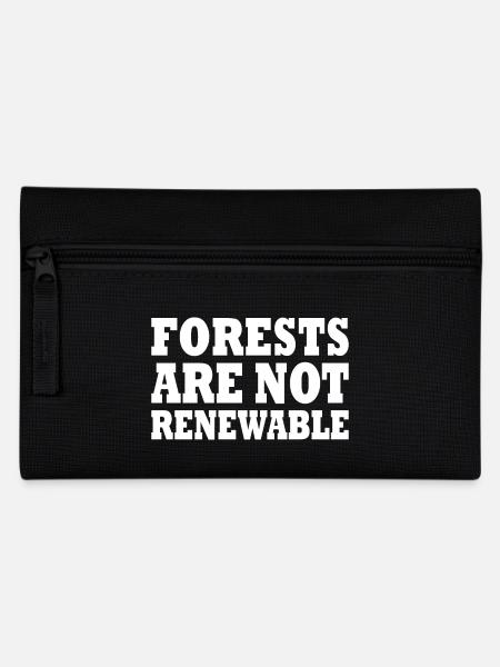 forests are not renewable - Federtasche - Schwarz