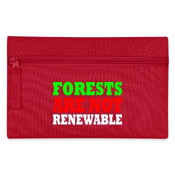 forests are not renewable - Federtasche - Rot - Vorne