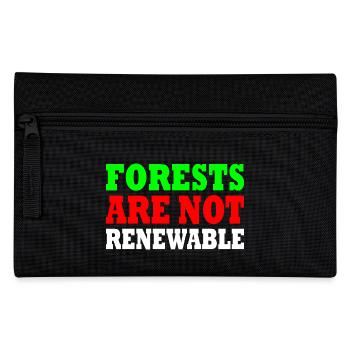 forests are not renewable - Federtasche - Schwarz - Vorne