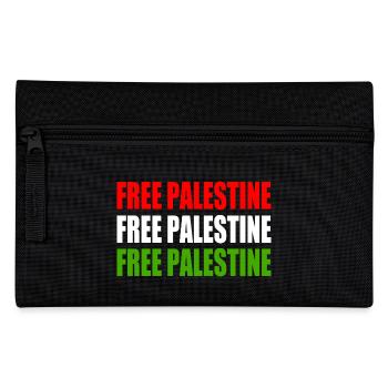 Free palestine - Federtasche - Schwarz - Vorne