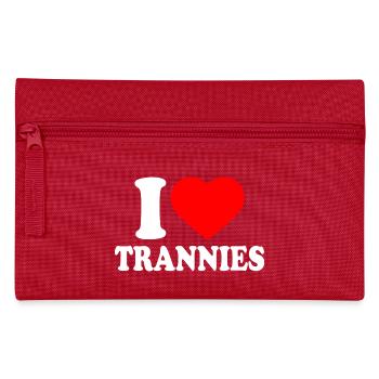 I love trannies - Federtasche - Rot - Vorne