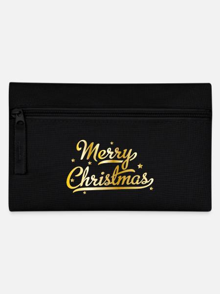 Merry Christmas - Federtasche - Schwarz