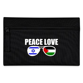 Peace and love for israel free palestine - Trousse - noir - Devant