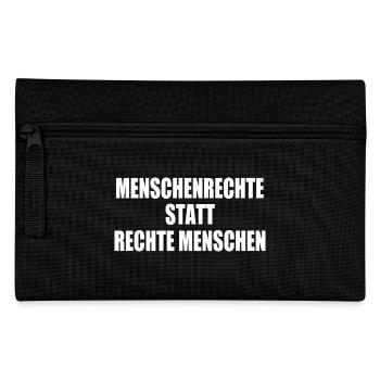 menschenrechte statt rechte menschen - Federtasche - Schwarz - Vorne