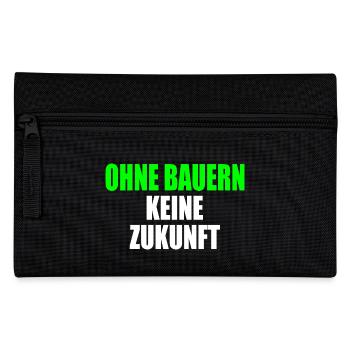 ohne bauern keine zukunft - Federtasche - Schwarz - Vorne