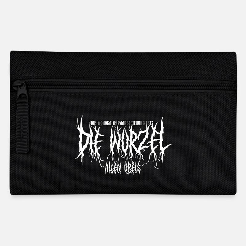 Die Wurzel allen Übels: BlackMetal Edition (white) - Federtasche - Schwarz