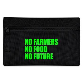 no farmers no food no future - Pencil Case - black - Front