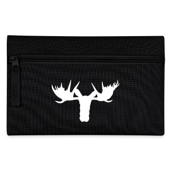 Elchkopf – Majestät der skandinavischen Wälder - Federtasche - Schwarz - Vorne