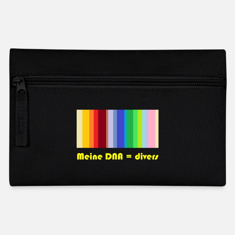 meine DNA = divers - Federtasche - Schwarz