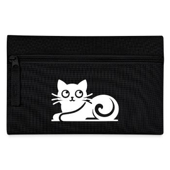 Abstrakte Katze Zeichnung - Federtasche - Schwarz - Vorne