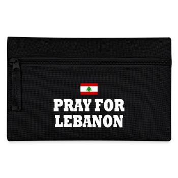 Pray for lebanon - libanon - Federtasche - Schwarz - Vorne