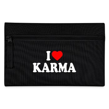 I love karma - Federtasche - Schwarz - Vorne