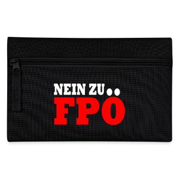 No to fpö - Pencil Case - black - Front