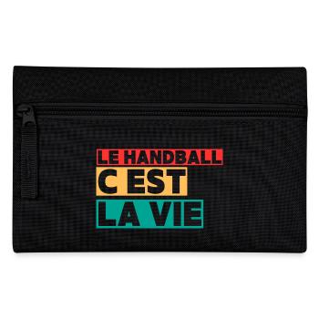 le handball est la vie,Handball,Handballeur,Sport - Trousse - noir - Devant