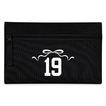 Number 19 Knot - 19th Anniversary - Pencil Case - black - Front