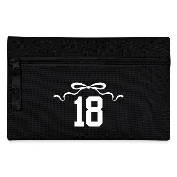 Numéro 18 noeud - 18e anniversaire - Trousse - noir - Devant