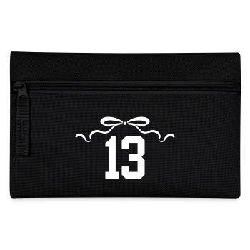 Numéro 13 noeud - 13e anniversaire - Trousse - noir - Devant