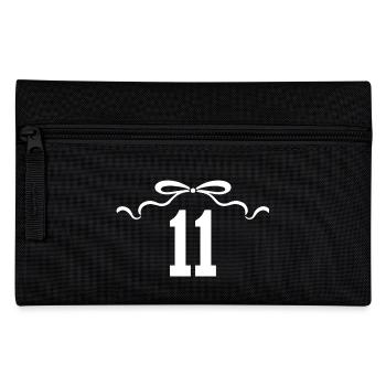 Number 11 Knot - 11th Anniversary - Pencil Case - black - Front