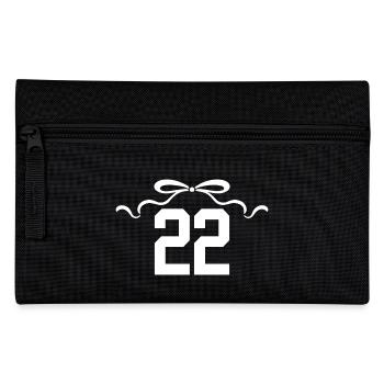 Number 22 Knot - 22nd Anniversary - Pencil Case - black - Front