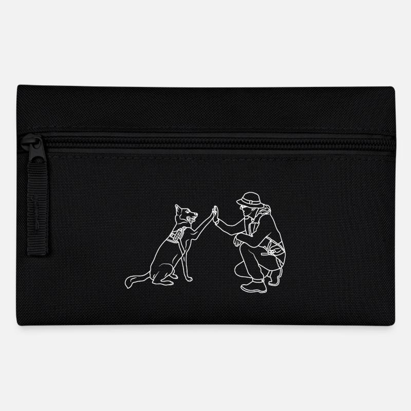 Hund High Five - Federtasche - Schwarz